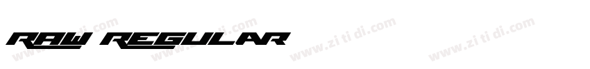 RAW Regular字体转换